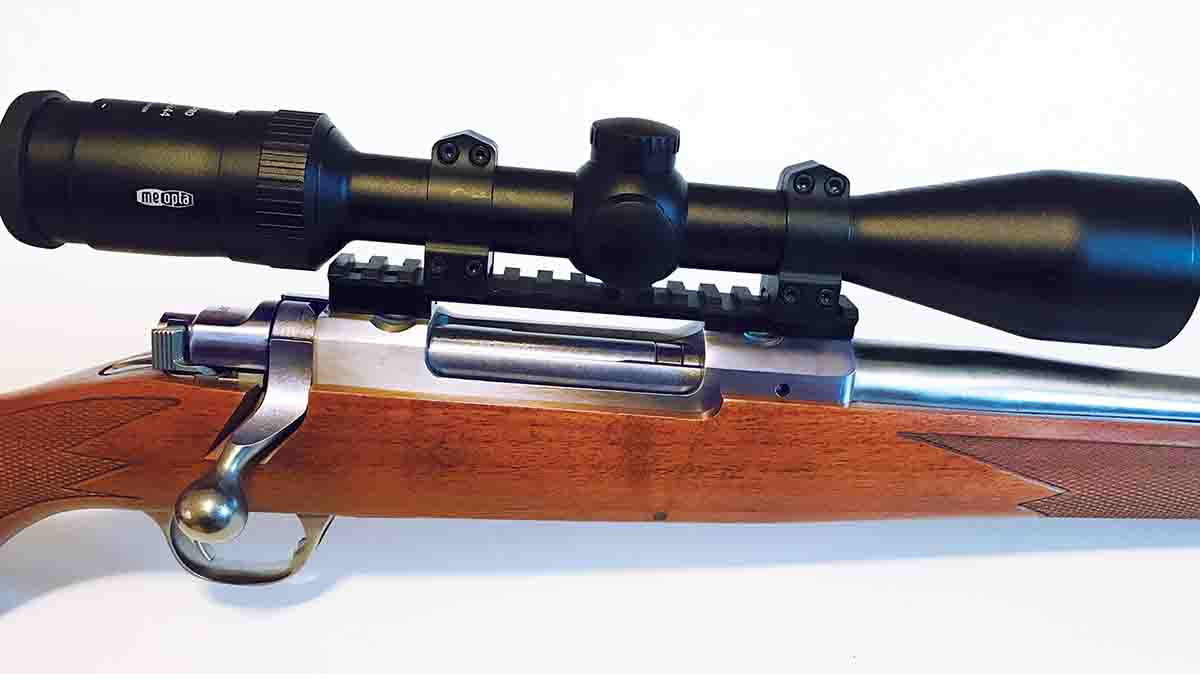 The scope rail is handy for adding clamp-on mounts. However, a scope sits high on the rifle.
